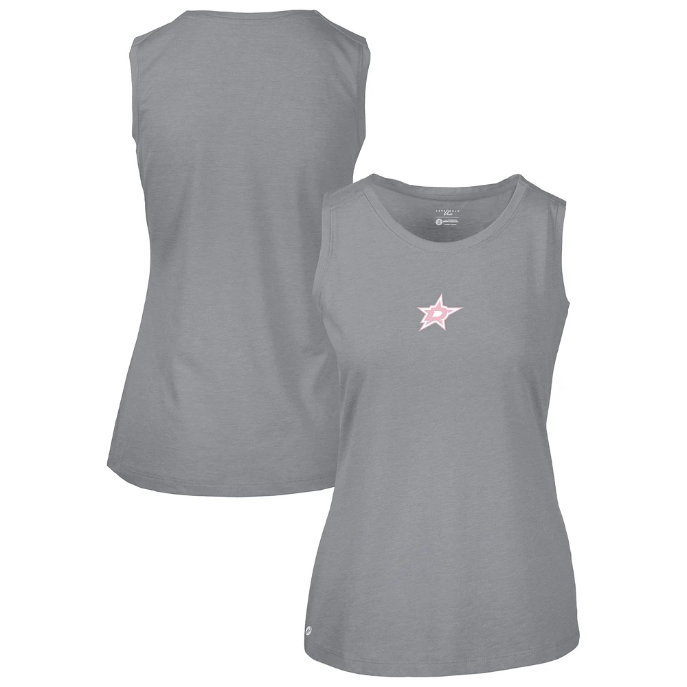 Women's Levelwear  Gray Dallas Stars Mother's Day Macy Core Logo Tank Top