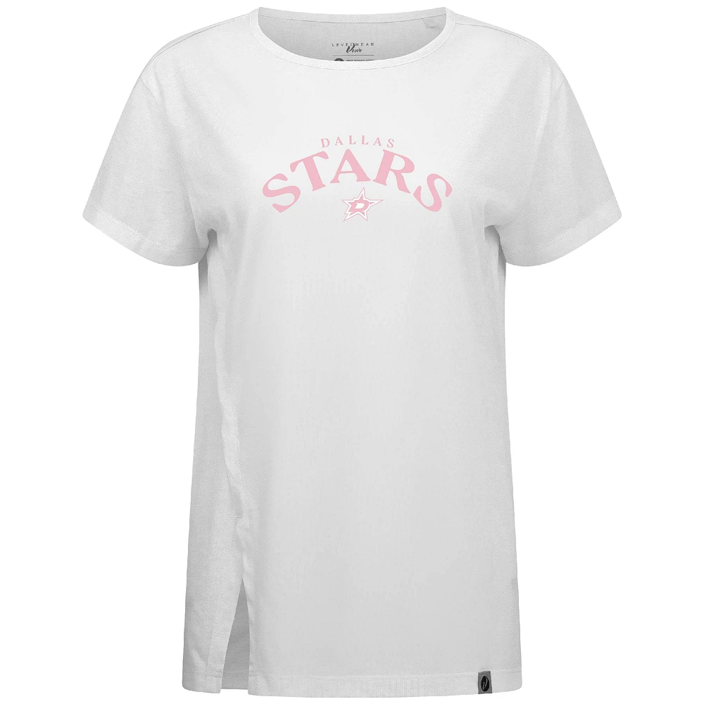 Women's Levelwear  White Dallas Stars Mother's Day Influx T-Shirt