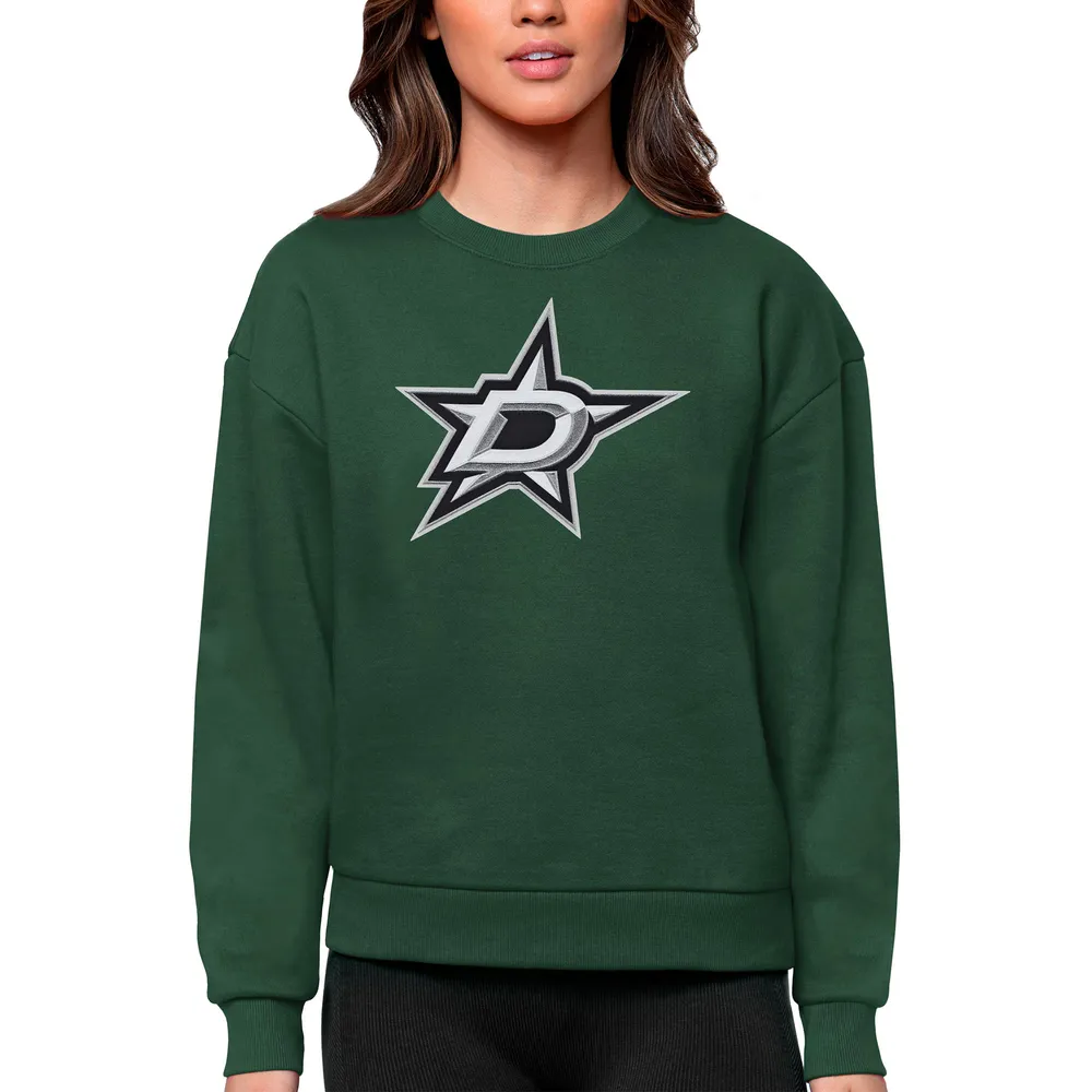 Men's Antigua Black Dallas Cowboys Victory Crewneck Pullover Sweatshirt