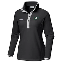 Veste noire à demi-pression Columbia Dallas Stars Benton Springs pour femme