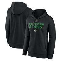 Women's Fanatics  Black Dallas Stars Authentic Pro Core Primary Fleece Pullover Hoodie