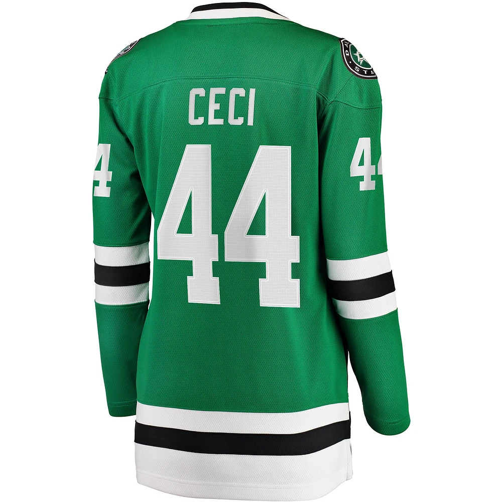 Maillot de joueur échappé à domicile des Dallas Stars, Cody Ceci Kelly Green, fanatiques féminines