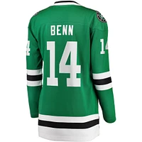 Women's Fanatics Jamie Benn Kelly Green Dallas Stars Captain Patch Home Breakaway Player Jersey