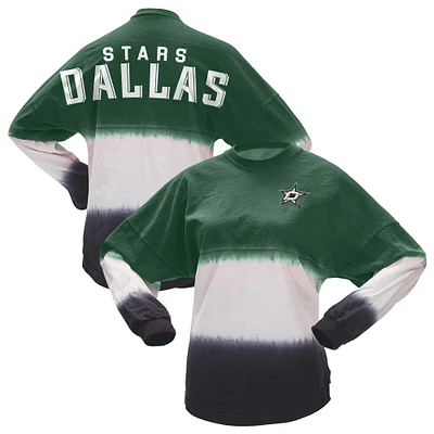 T-shirt à manches longues ombré Fanatics Kelly vert/noir Dallas Stars pour femmes