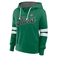 Women's Fanatics Kelly Green Dallas Stars Seize Fleece Pullover Hoodie