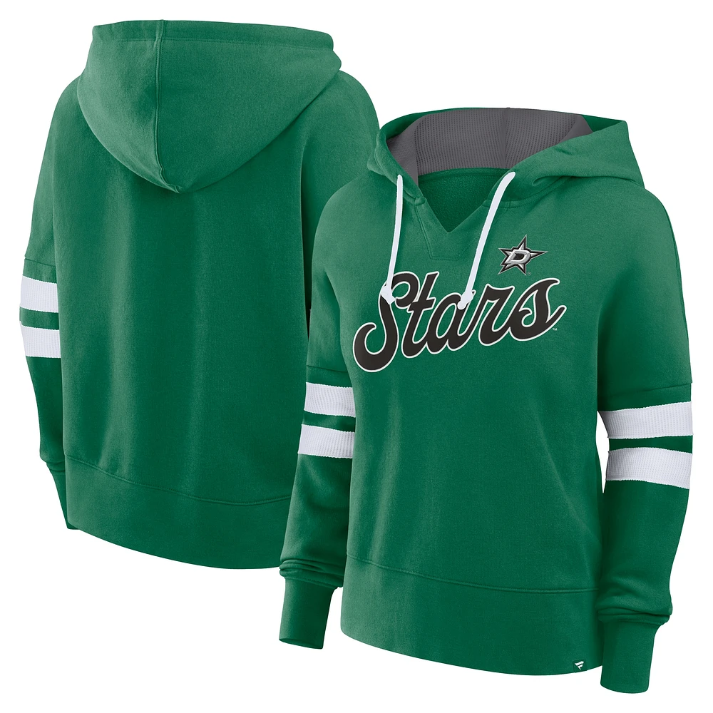 Sweat à capuche en polaire Seize Dallas Stars Kelly Green Fanatics pour femmes