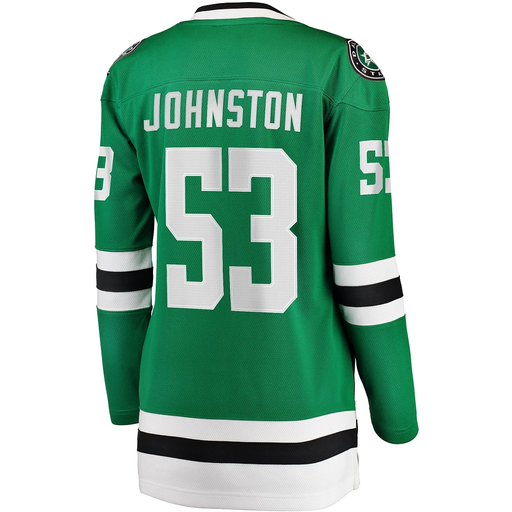 Women's Fanatics Wyatt Johnston Kelly Green Dallas Stars Home Breakaway Player Jersey