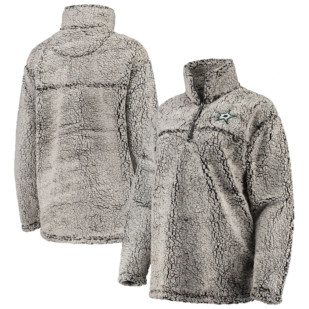 Veste G-III 4Her by Carl Banks pour femme gris Dallas Stars Sherpa Quarter-Zip