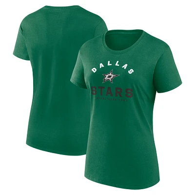 T-shirt à manches courtes en coton pour femme, modèle V110793 Stars 1314 NHL Fanatics SU25 Logo Athletic, inégalé, TEELADRIB 03TD-1314-2GR-TPQ #16