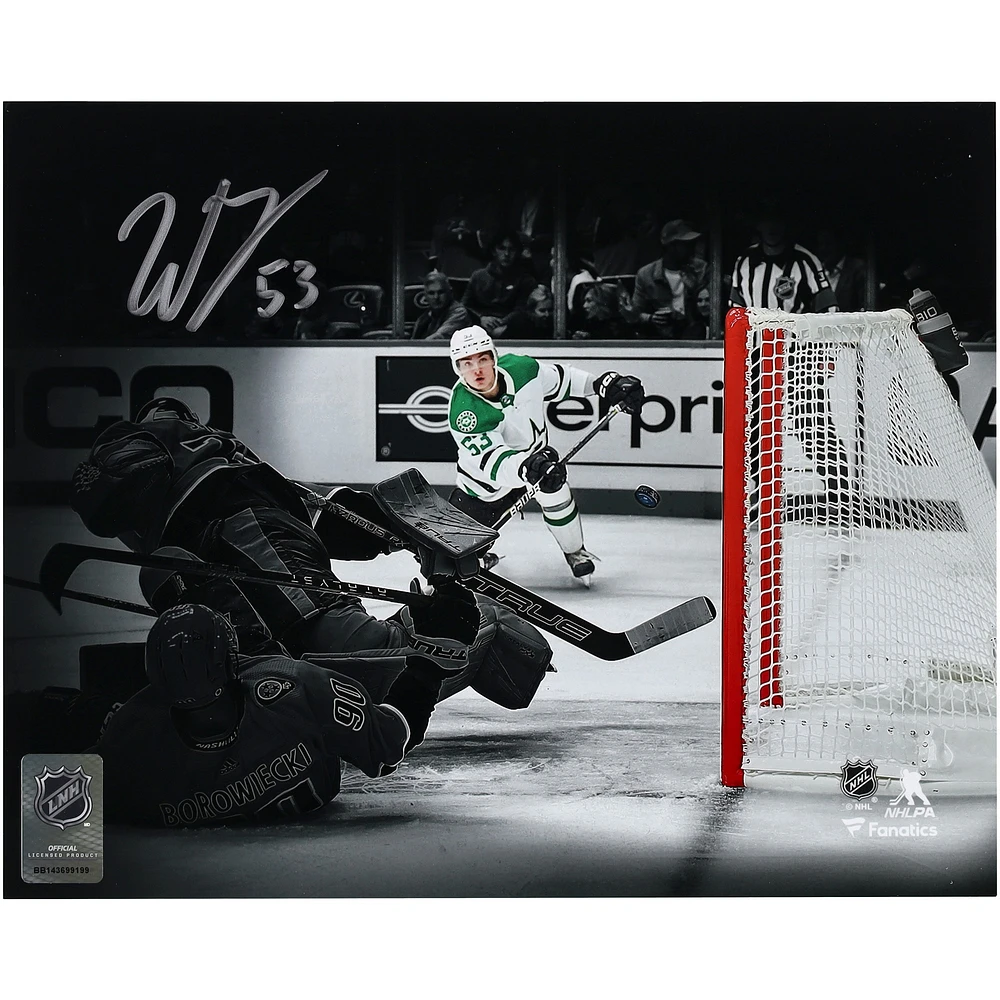 Wyatt Johnston Dallas Stars Autographed 8" x 10" 1st NHL Goal Spotlight Photograph