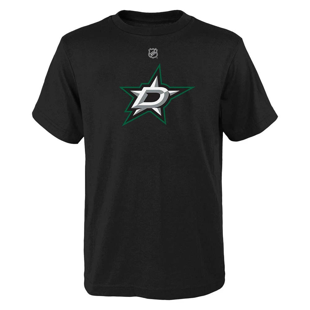 Youth Black Dallas Stars Primary Logo T-Shirt