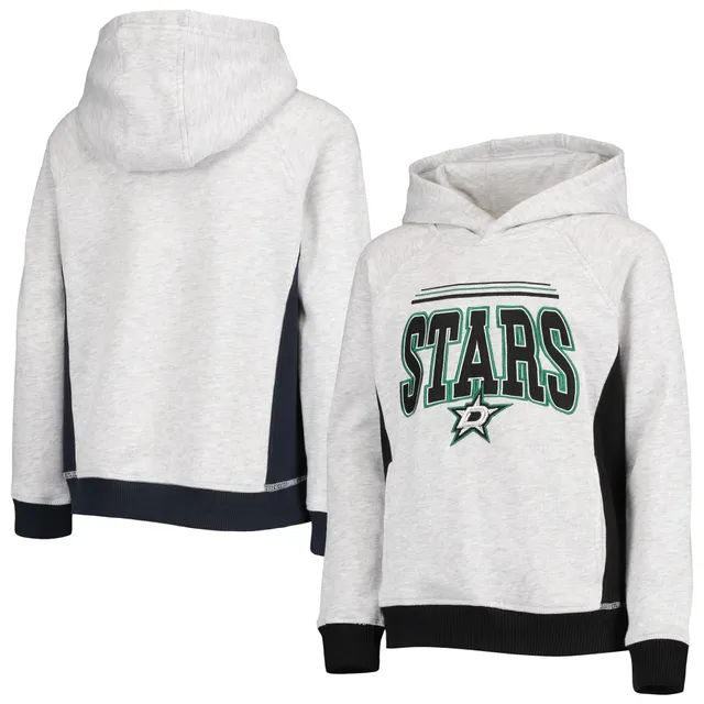 Men's Antigua Heathered Gray Dallas Stars Victory Pullover Hoodie Size: Small