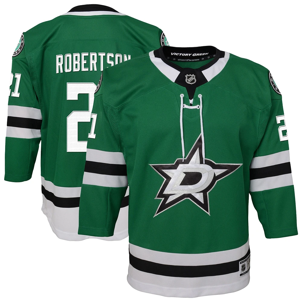 Maillot de joueur à domicile Jason Robertson Kelly Green Dallas Stars pour les jeunes