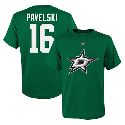 T-shirt avec nom et numéro de joueur des Stars Dallas, Joe Pavelski Kelly Green, pour jeune