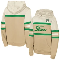 Youth Mitchell & Ness Tan Dallas Stars Head Coach Pullover Hoodie