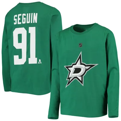 Tyler Seguin Dallas Stars Youth Authentic Stack Long Sleeve Name & Number T-Shirt - Kelly Green
