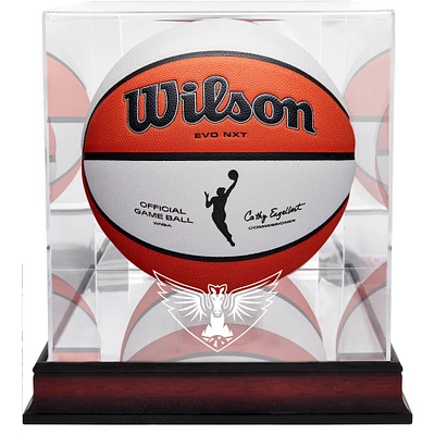 Dallas Wings Mahogany Basketball Display Case