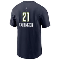Men's Nike DiJonai Carrington Navy Dallas Wings Explorer Edition Name & Number T-Shirt