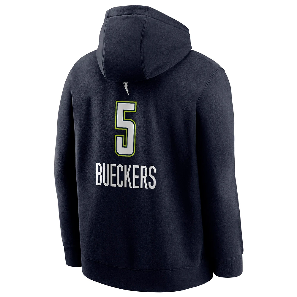 Sweat à capuche Nike Paige Bueckers bleu marine Dallas Wings 2025 WNBA Draft Explorer Edition avec nom et numéro