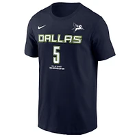 Men's Nike Paige Bueckers Navy Dallas Wings 2025 WNBA Draft Explorer Edition Name & Number T-Shirt