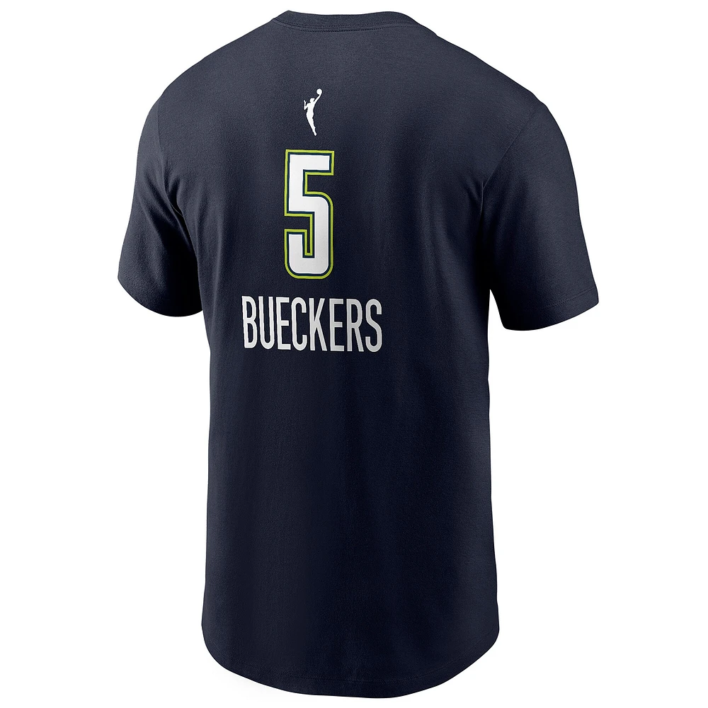 Men's Nike Paige Bueckers Navy Dallas Wings 2025 WNBA Draft Explorer Edition Name & Number T-Shirt