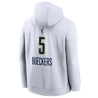 Men's Nike Paige Bueckers White Dallas Wings 2025 WNBA Draft Heroine Edition Name & Number Pullover Hoodie