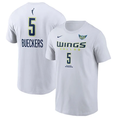 Men's Nike Paige Bueckers White Dallas Wings 2025 WNBA Draft Heroine Edition Name & Number T-Shirt