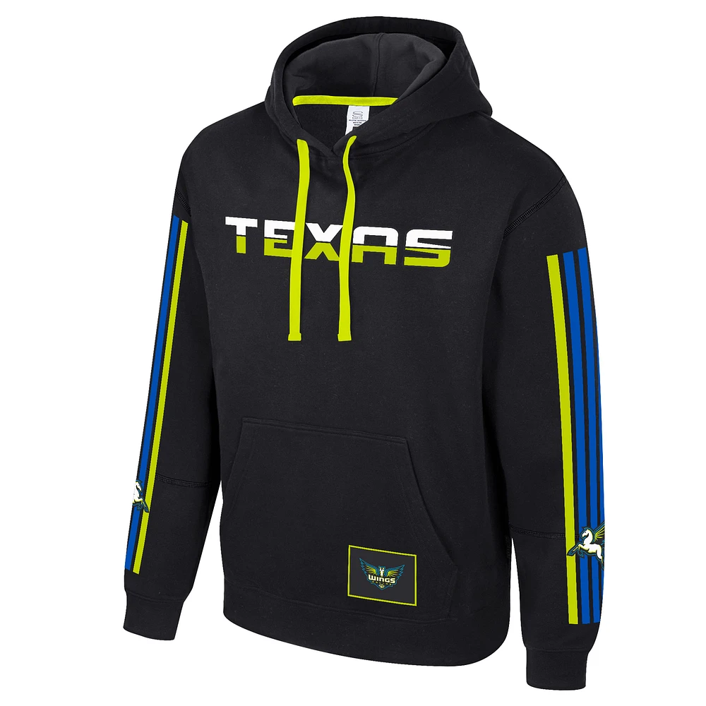 Unisex Stadium Essentials  Black Dallas Wings City Star Rebel Edition Pullover Hoodie