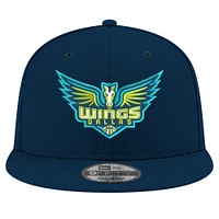 Unisex New Era Navy Dallas Wings Logo 9FIFTY Snapback Hat