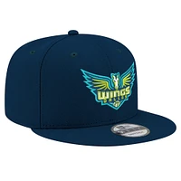 Unisex New Era Navy Dallas Wings Logo 9FIFTY Snapback Hat