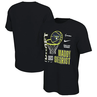 Unisex Nike Maddy Siegrist Black Dallas Wings 2023 WNBA Draft Name & Number T-Shirt