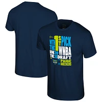 Unisex Stadium Essentials Paige Bueckers Navy Dallas Wings 2025 WNBA Draft 1st Overall Pick Verbiage T-Shirt
