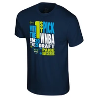Unisex Stadium Essentials Paige Bueckers Navy Dallas Wings 2025 WNBA Draft 1st Overall Pick Verbiage T-Shirt