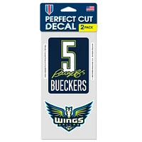 WinCraft Paige Bueckers Dallas Wings 2025 WNBA Draft 4" x 8" Two-Piece Perfect Cut Decal Set