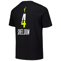 Youth Nike Jacy Sheldon Black Dallas Wings Draft Rebel Edition Name & Number T-Shirt