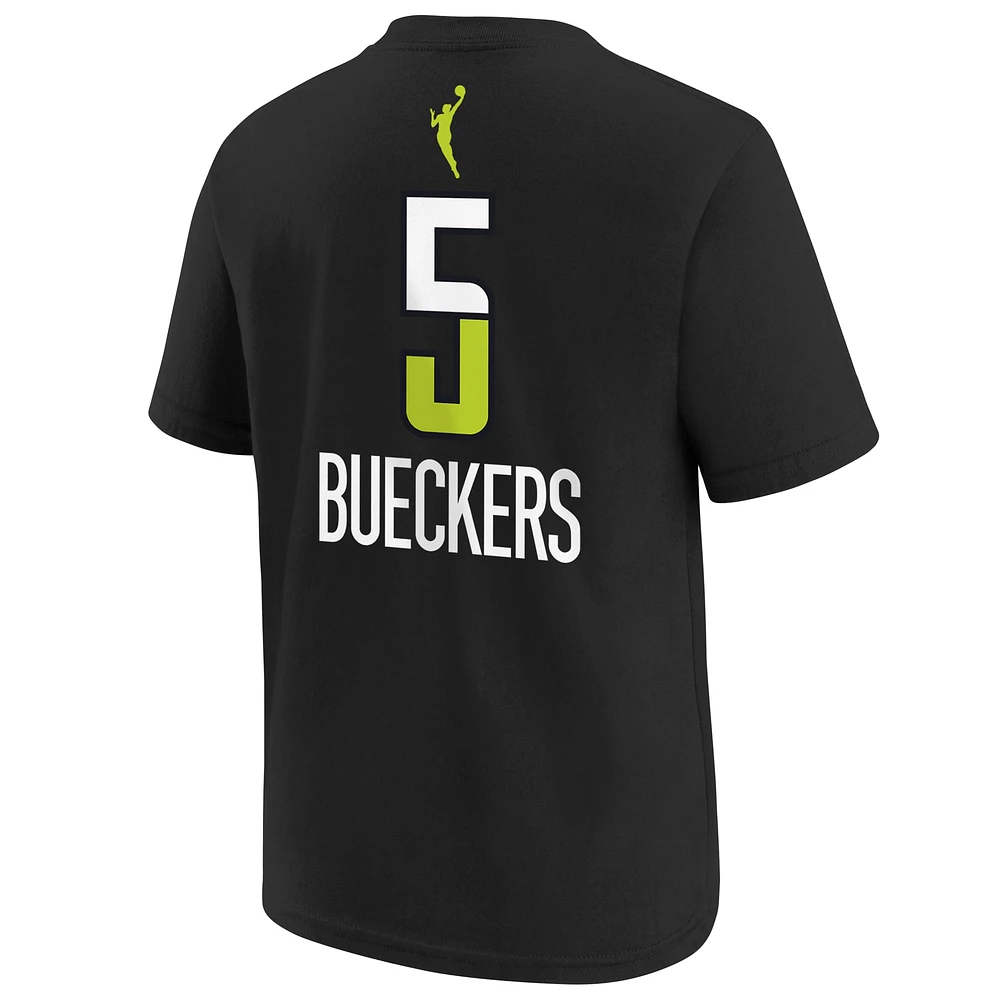 Youth Nike Paige Bueckers Black Dallas Wings 2025 WNBA Draft Rebel Name & Number T-Shirt