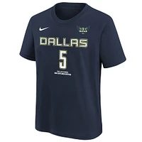 Youth Nike Paige Bueckers Navy Dallas Wings 2025 WNBA Draft Explorer Edition Name & Number T-Shirt