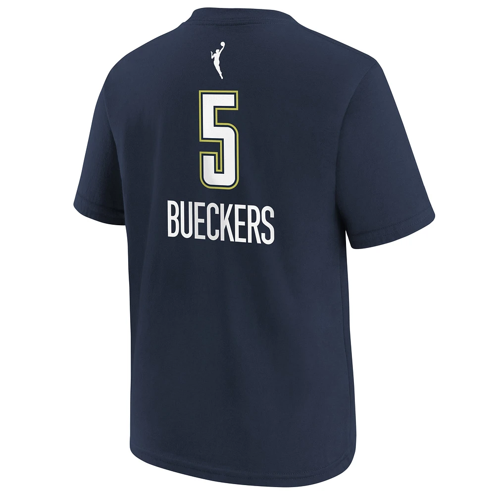 Youth Nike Paige Bueckers Navy Dallas Wings 2025 WNBA Draft Explorer Edition Name & Number T-Shirt