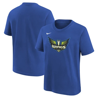 T-shirt Nike Royal Dallas Wings Essential avec logo pour jeune