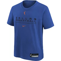 Youth Nike Royal Dallas Wings On Court Legend Essential Practice T-Shirt