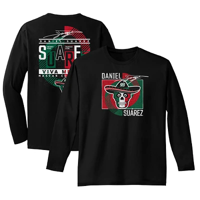 Men's Trackhouse Racing Team Collection  Black Daniel Suarez Vivo Long Sleeve T-Shirt