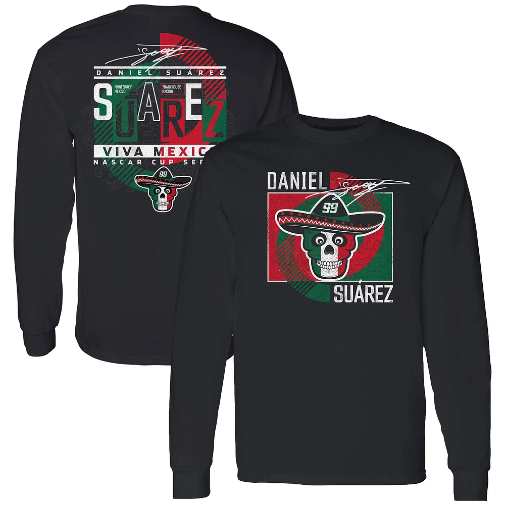 Men's Trackhouse Racing Team Collection  Black Daniel Suarez Vivo Long Sleeve T-Shirt