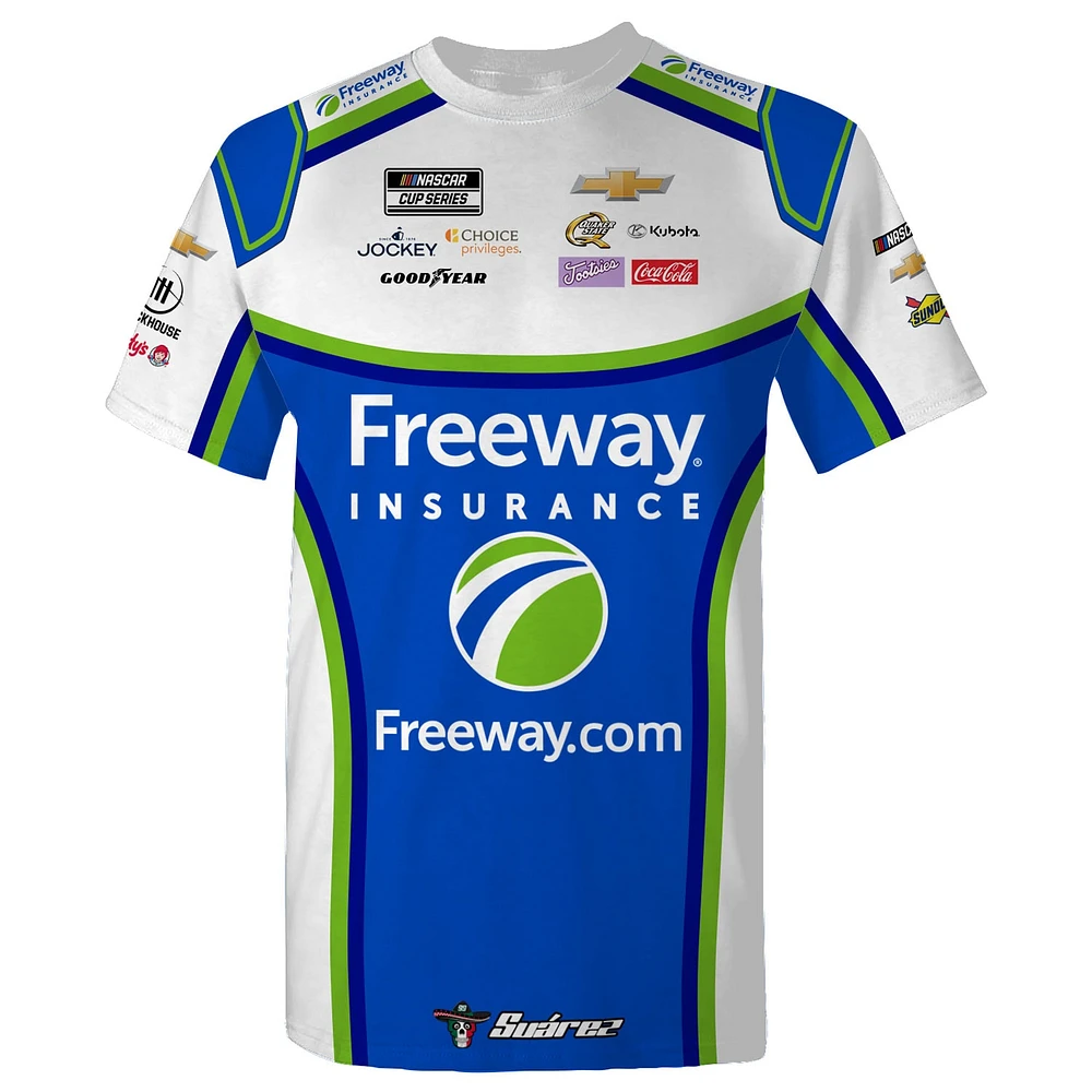 Men's Trackhouse Racing Team Collection  Blue Daniel Suarez Freeway Uniform T-Shirt