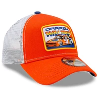 Casquette de camionneur réglable en A Darrell Waltrip Legends 9FORTY New Era orange/blanc pour homme