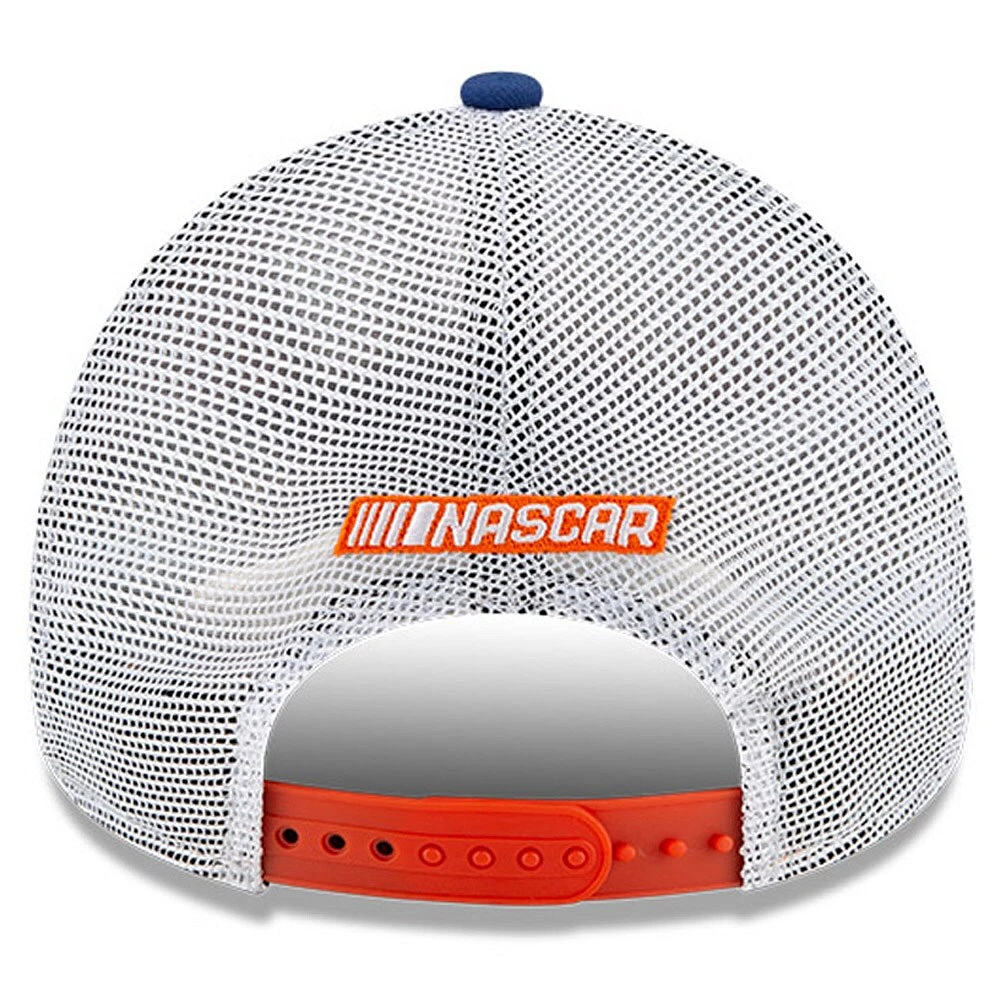 Casquette de camionneur réglable en A Darrell Waltrip Legends 9FORTY New Era orange/blanc pour homme