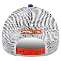Casquette de camionneur réglable en A Darrell Waltrip Legends 9FORTY New Era orange/blanc pour homme