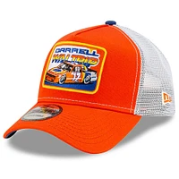Casquette de camionneur réglable en A Darrell Waltrip Legends 9FORTY New Era orange/blanc pour homme