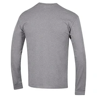 Men's Champion  Heather Gray Dartmouth Big Green Basic Arch Long Sleeve T-Shirt