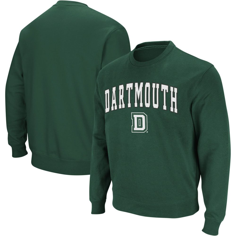 Men's Colosseum Green Dartmouth Big Arch & Logo Crew Neck Sweatshirt