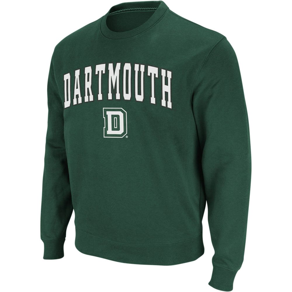 Men's Colosseum Green Dartmouth Big Arch & Logo Crew Neck Sweatshirt